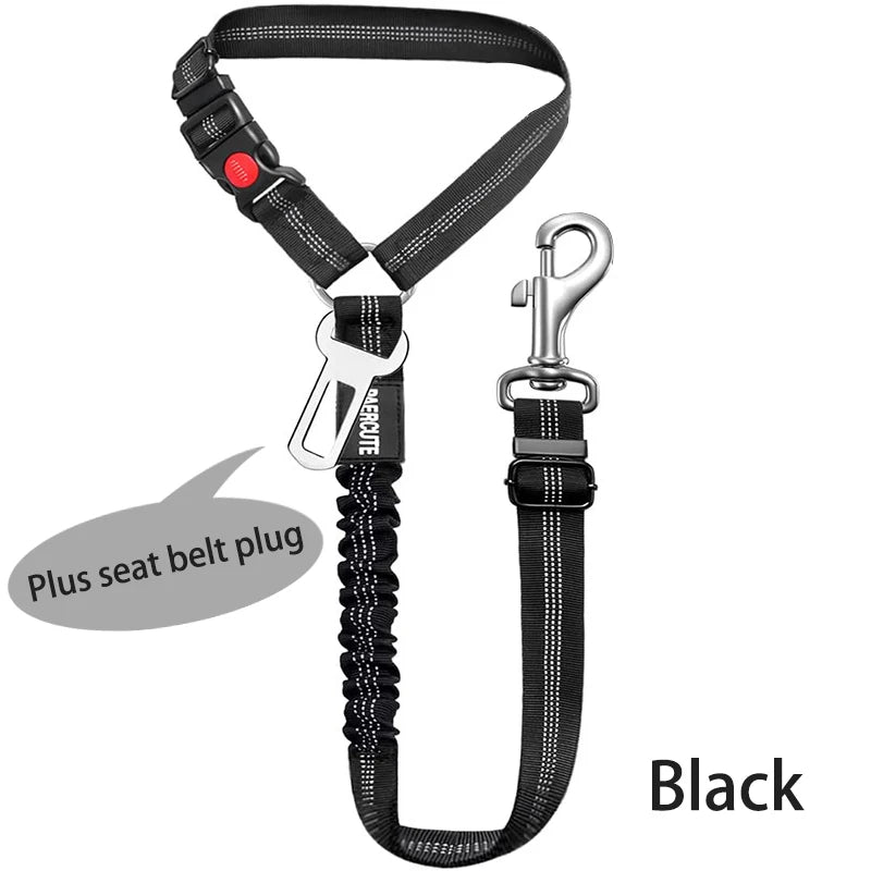 Adjustable Dog Harness and Car Seat Belt for Pets