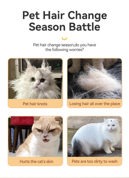 Electric Pet Hair Comb with Spray for Dogs and Cats