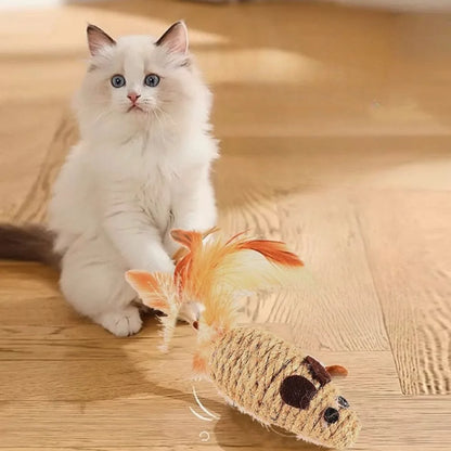 Sisal Stuffed Mouse Cat Toy for Interactive Play