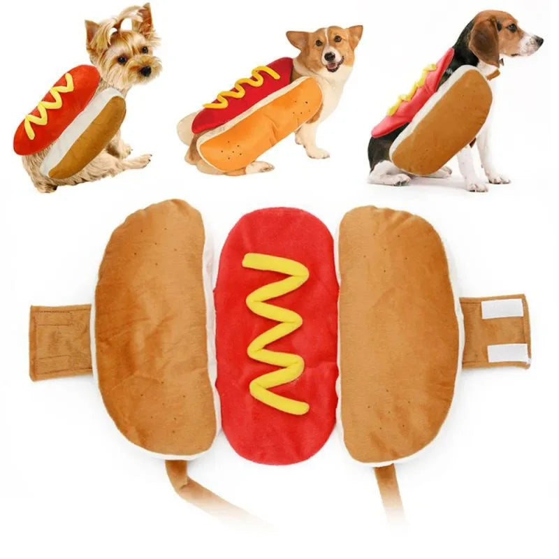 Dachshund Hot Dog Costume for Pets - Adjustable Halloween Outfit