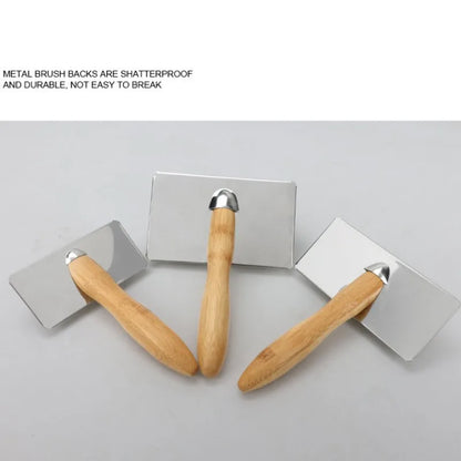 Wooden Pet Grooming Comb for Dogs and Cats with Steel Teeth