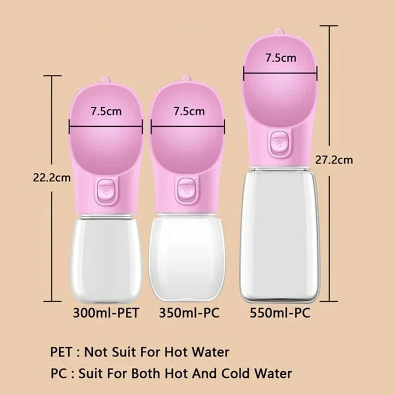 Leakproof Portable Water Bottle for Dogs and Cats Outdoors