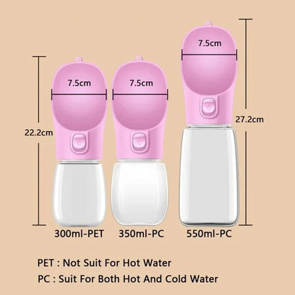 Leakproof Portable Water Bottle for Dogs and Cats Outdoors