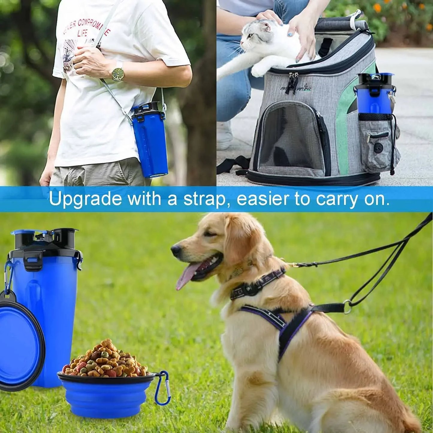Collapsible Dog Water Bottle with Portable Bowls