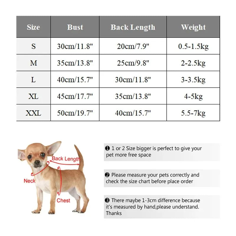 Warm Fleece Dog Coat - Winter Jacket for Small to Medium Dogs