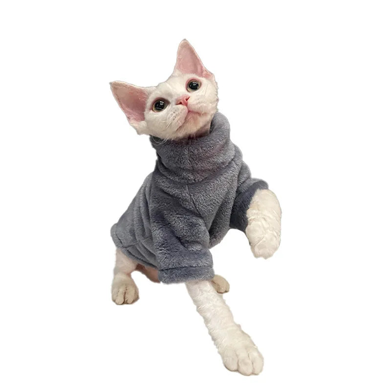 Warm Turtleneck Sweater for Sphynx Cats and Small Dogs