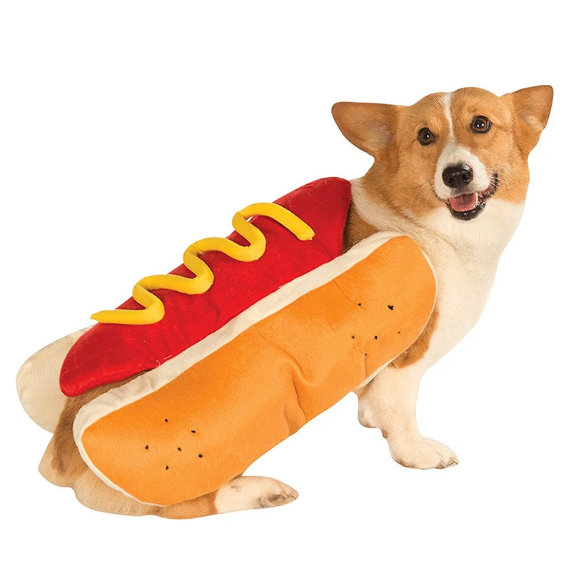 Dachshund Hot Dog Costume for Pets - Adjustable Halloween Outfit