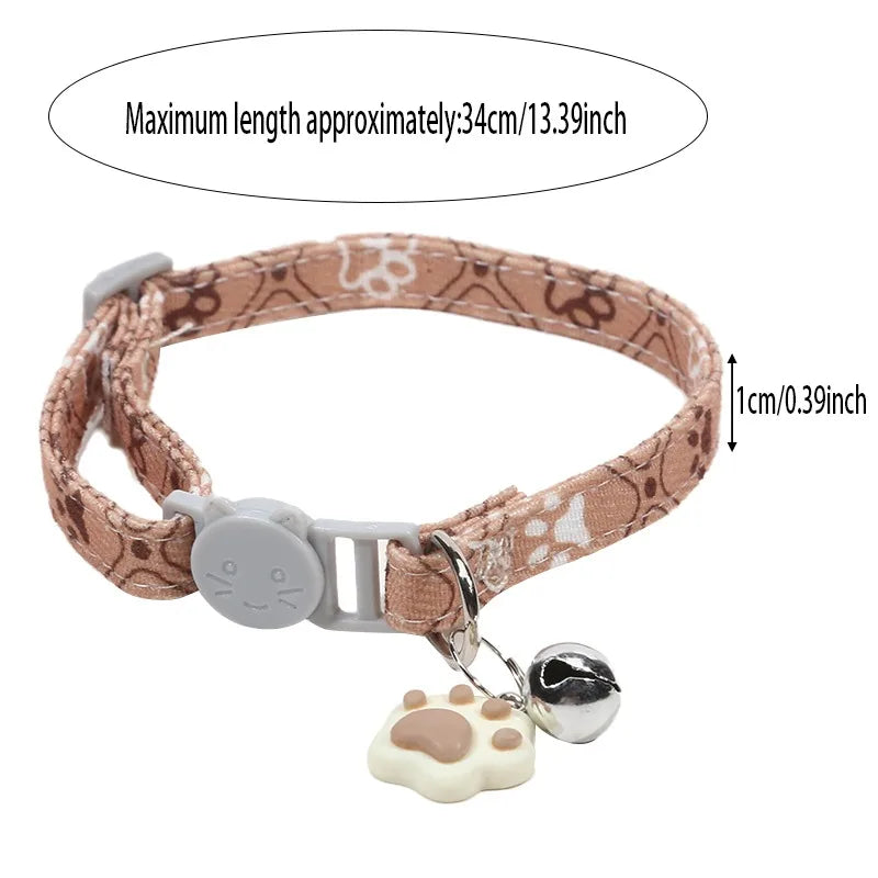 Colorful Adjustable Pet Collar with Bell for Dogs and Cats