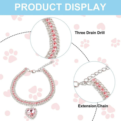Rhinestone Crystal Pet Collar for Dogs and Cats