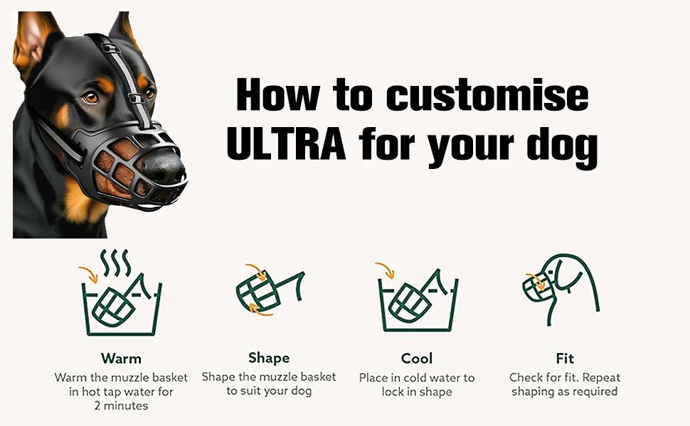 Breathable Dog Muzzle for Barking and Biting Prevention