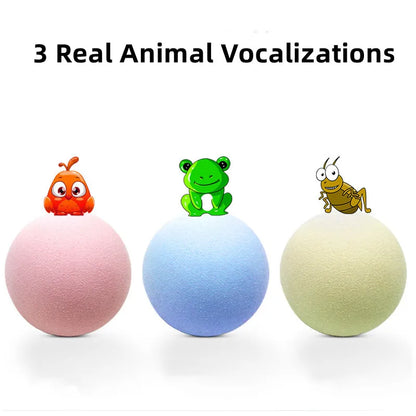Plush Self-Healing Cat Teaser Balls with Sound Effects