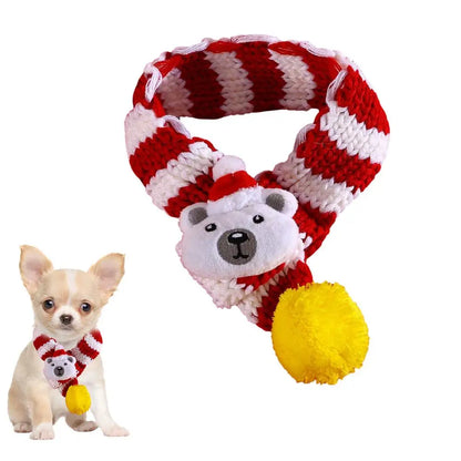 Adjustable Christmas Hat and Scarf for Dogs Up to 20kg