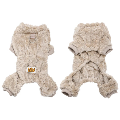 Soft Fleece Jumpsuit for Small Medium Dogs and Cats