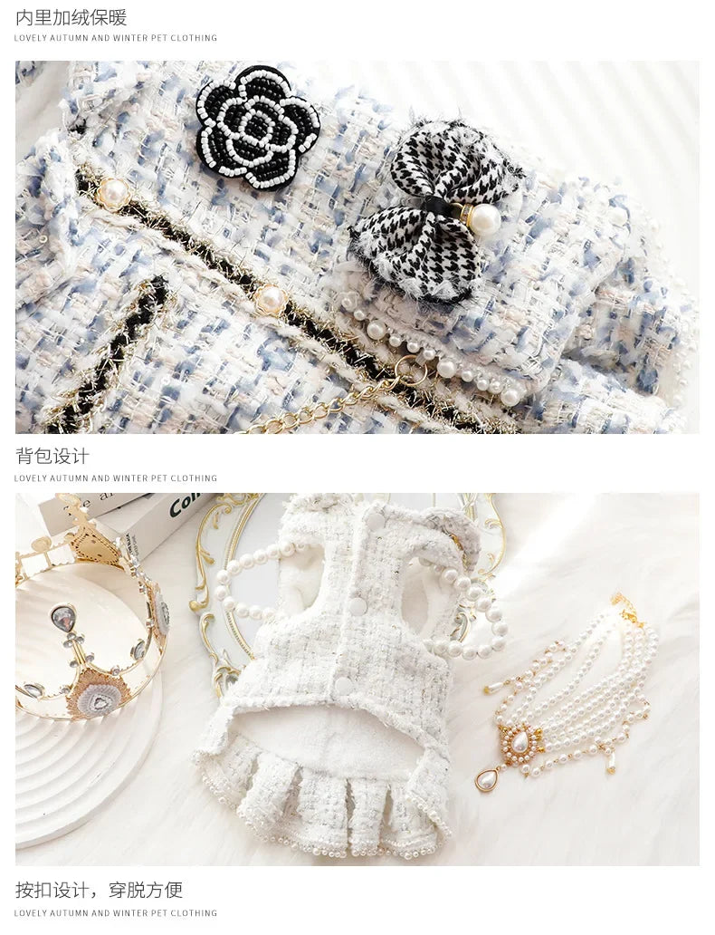 Winter Dog Dress for Weddings and Special Occasions
