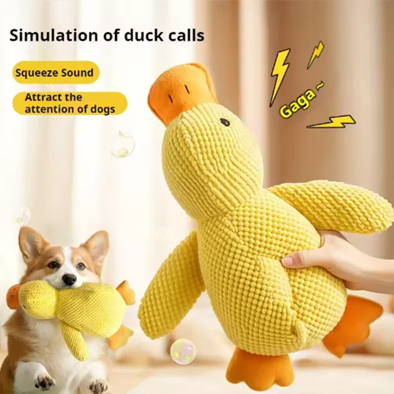 Interactive Plush Duck Toy for Puppies and Small Pets