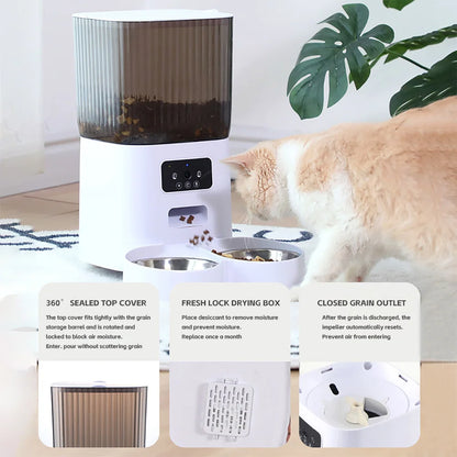 Automatic Cat Feeder with Camera and Voice Recorder