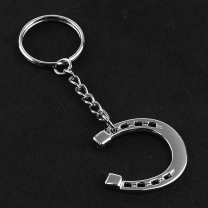 Silver Stirrup Keyring for Horse Lovers - Metal Keychain Ornament