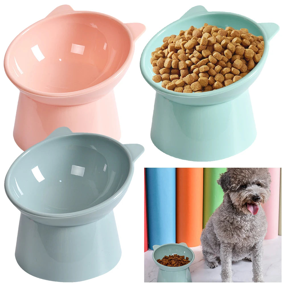 Ergonomic Tilted Cat Food Bowl for Flat-Faced Cats