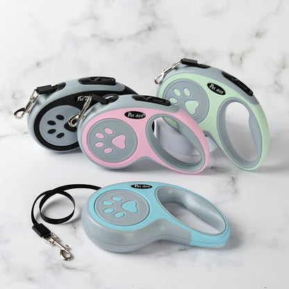 Automatic Retractable Dog Leash with Nylon Rope and Harness