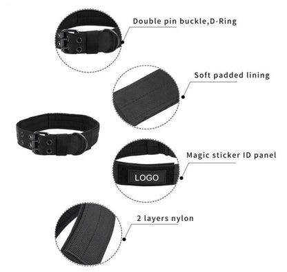 Reflective Heavy-Duty Nylon Dog Collar for Training