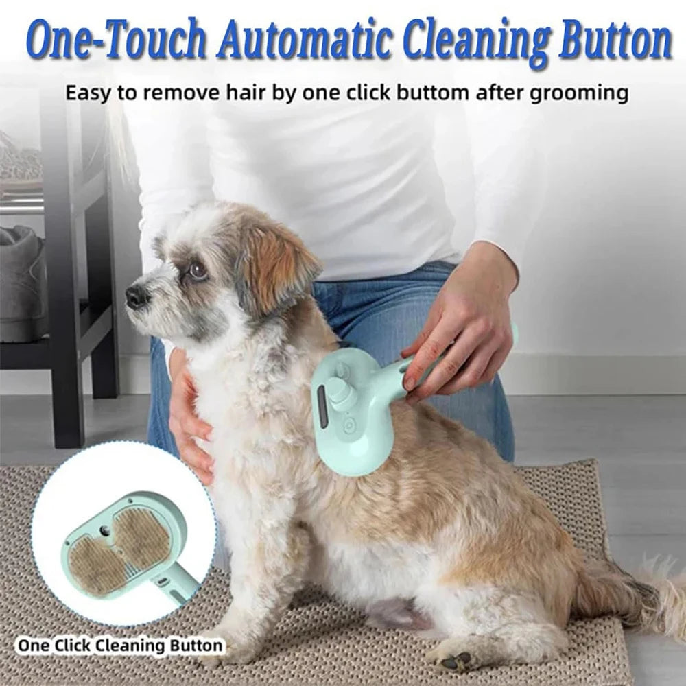 Steam Spray Grooming Brush for Dogs
