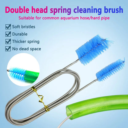 Stainless Steel Aquarium Cleaning Brush for Tubes and Pipes