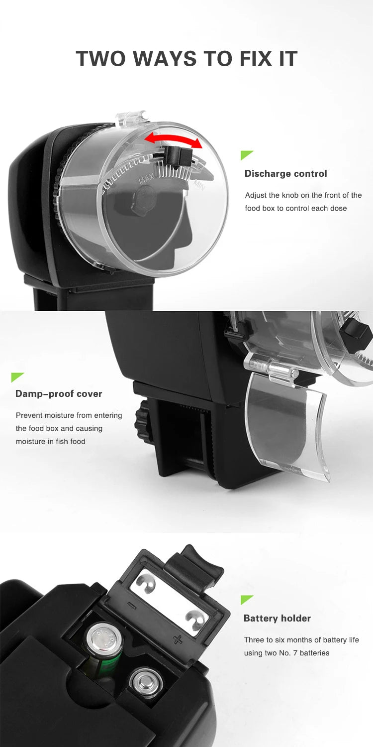 Automatic Fish Food Feeder with Timer for Aquariums