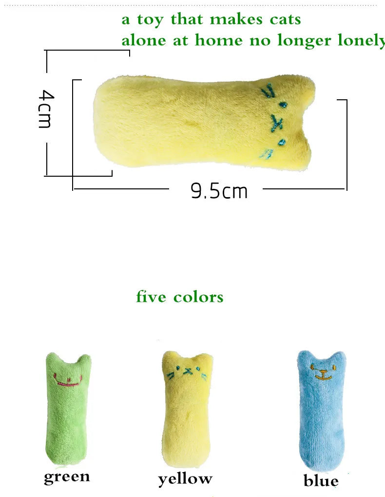 Plush Rattling Cat Toy - Multicolor Chew & Interactive Puzzle