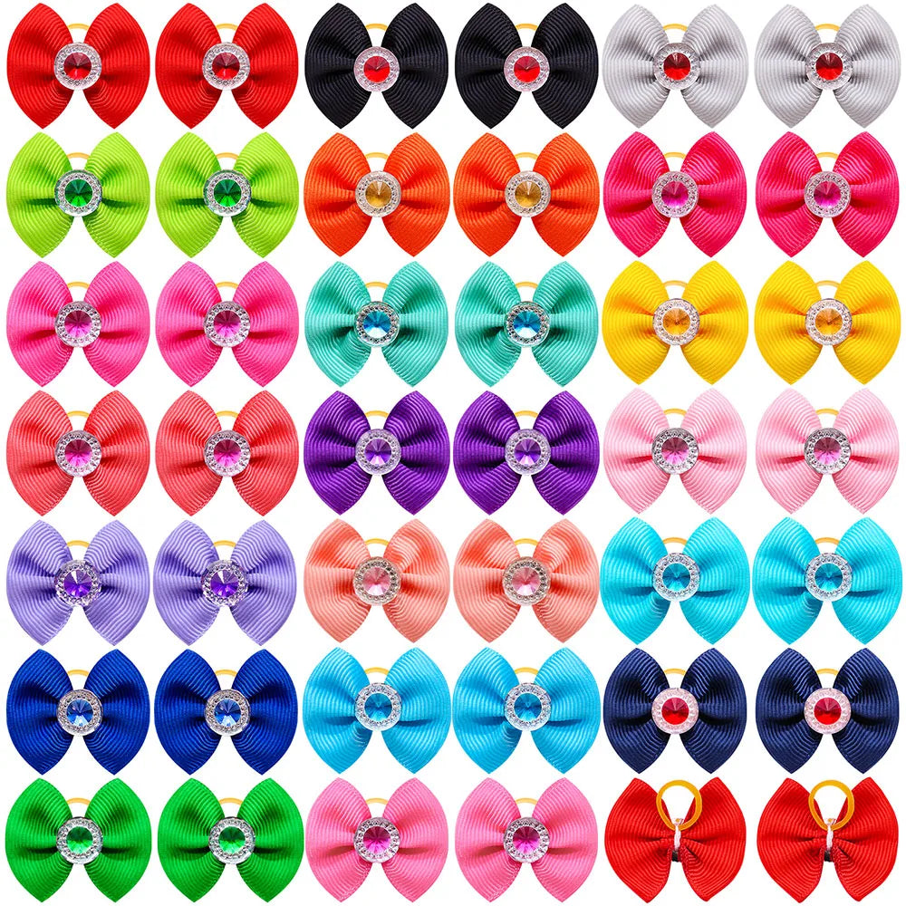 Pet Hair Bows for Dogs and Cats - Stylish Grooming Accessories