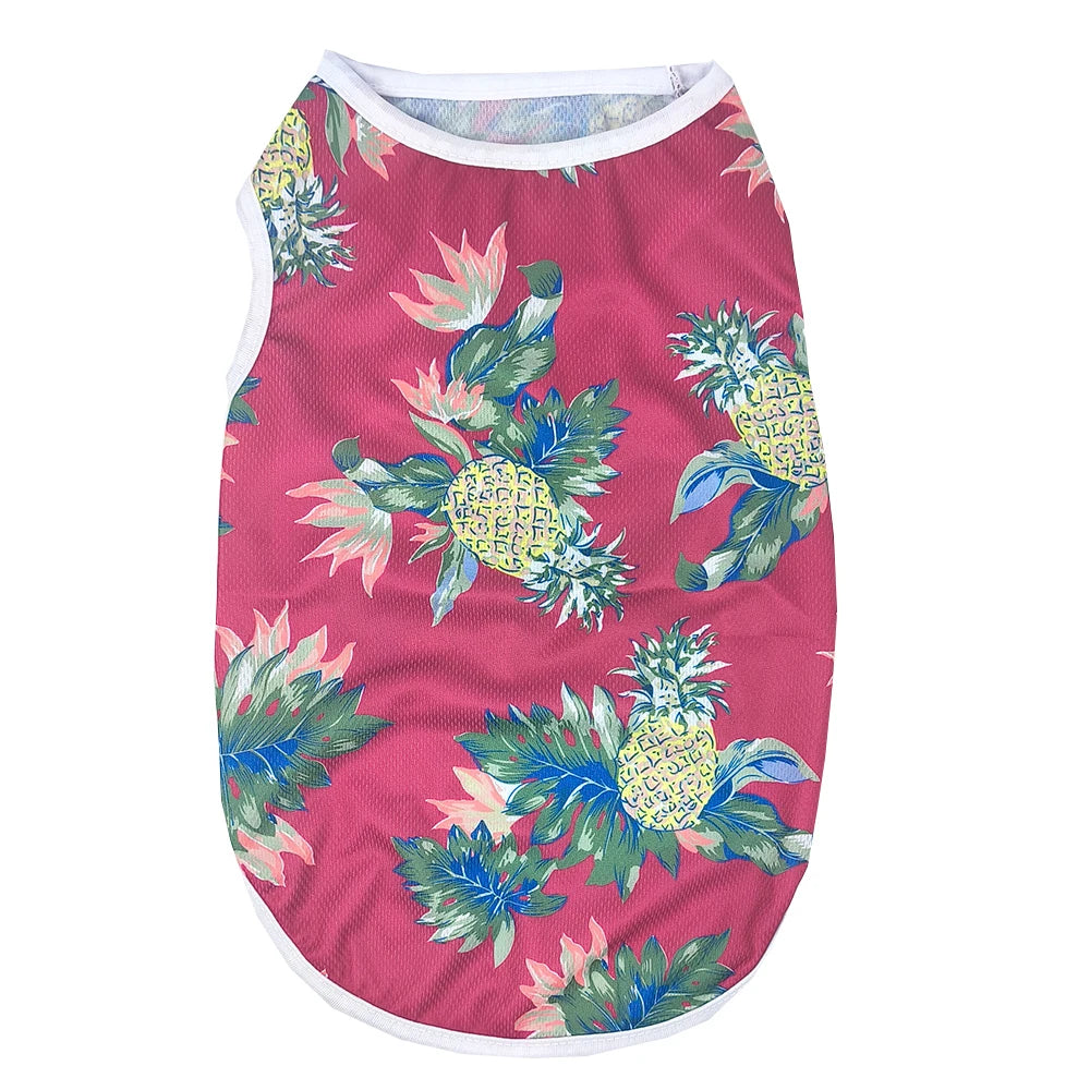 Summer Island Print Vest for Small Dogs and Cats