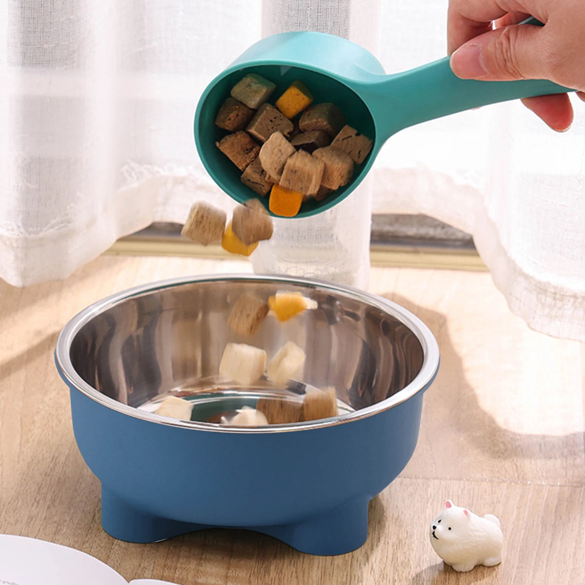 Stainless Steel Non-Slip Dog Bowl for Indoor Use