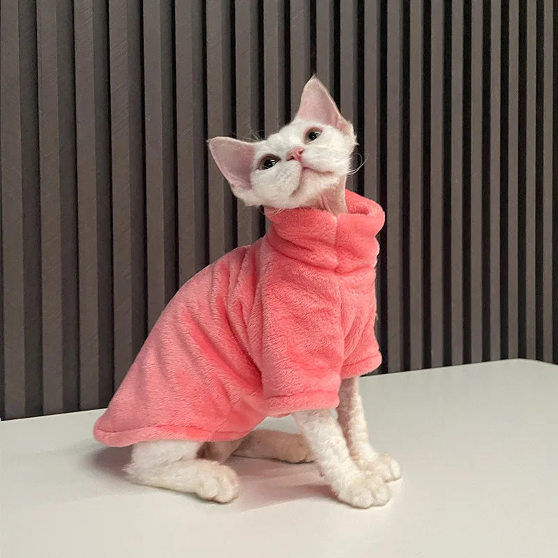 Warm Turtleneck Sweater for Sphynx Cats and Small Dogs