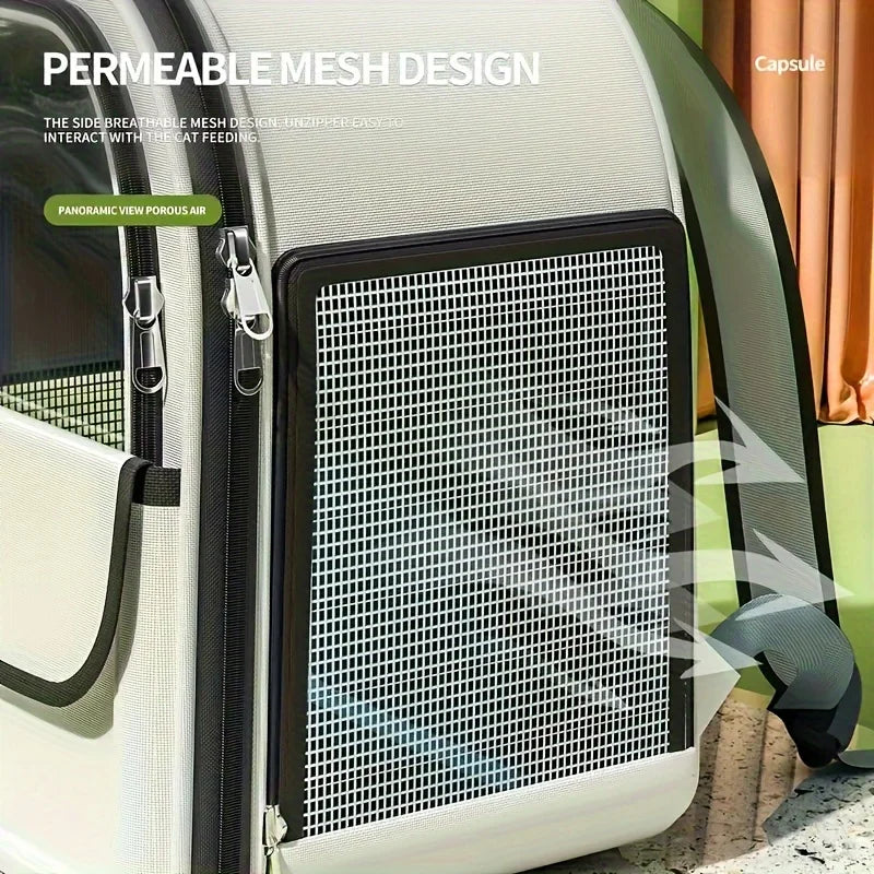 Large Transparent Pet Backpack for Cats and Dogs