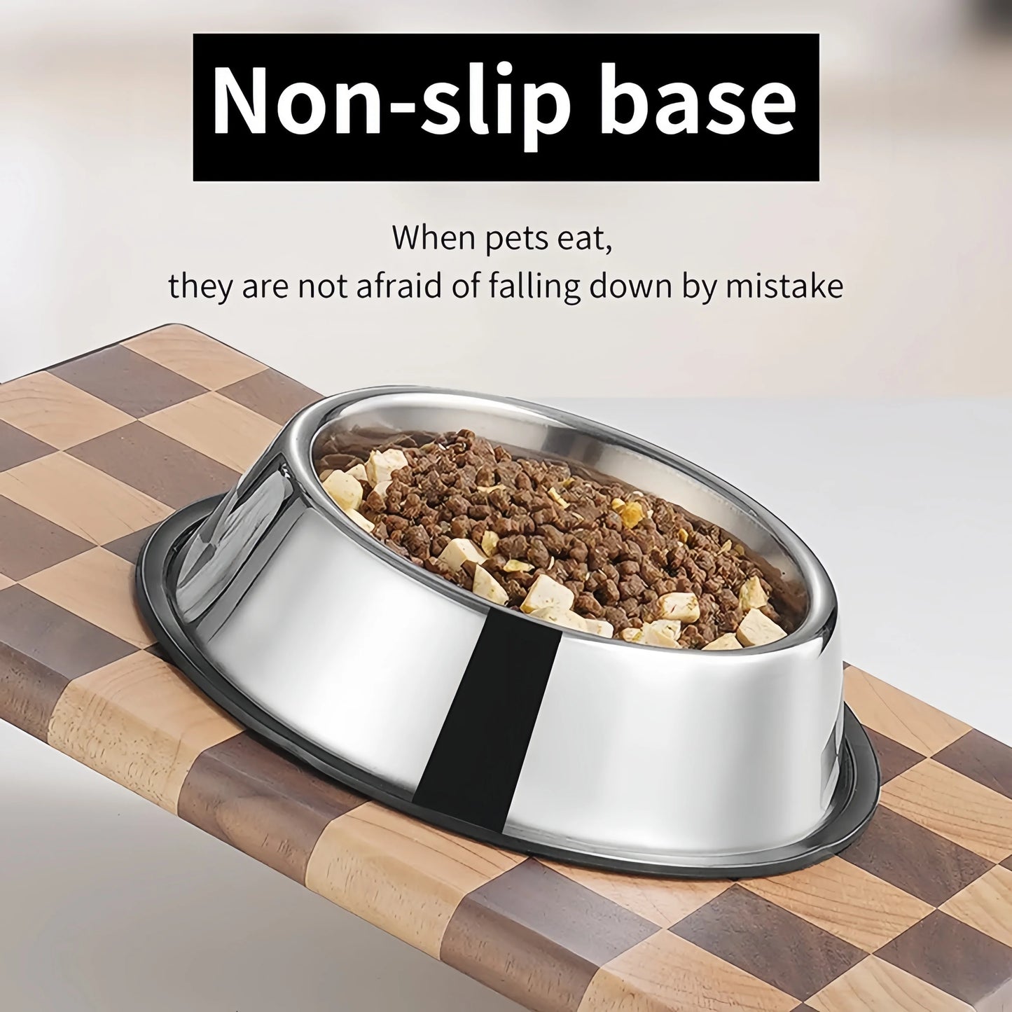 Stainless Steel Pet Feeding Bowl for Dogs and Cats - 6 Sizes