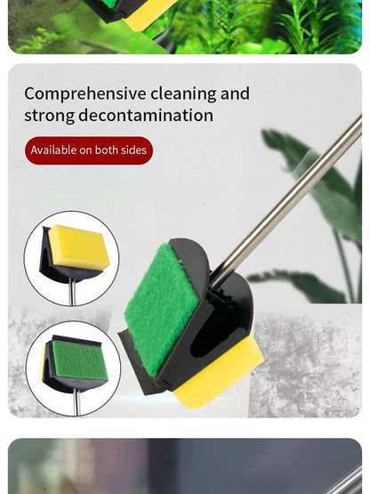 Long Handle Algae Cleaning Brush for Aquariums