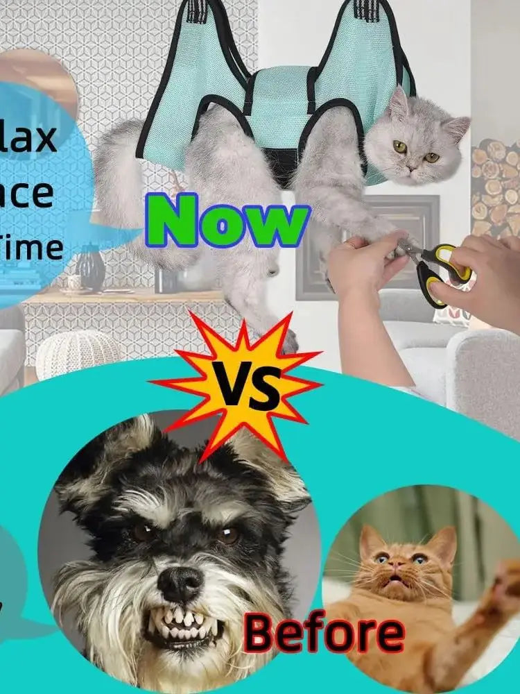 Pet Cat Dog Grooming Hammock for Nail Trimming and Care