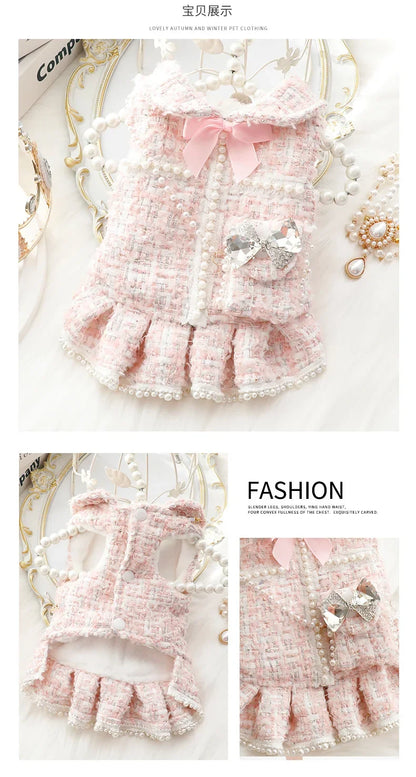 Winter Dog Dress for Weddings and Special Occasions