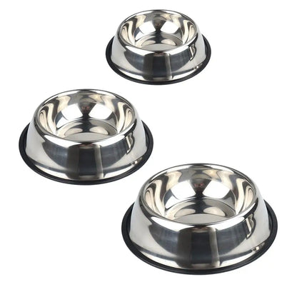 Large Steel Pet Feeding Bowl for Cats and Dogs