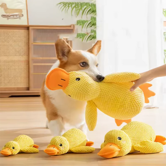 Interactive Plush Duck Toy for Puppies and Small Pets