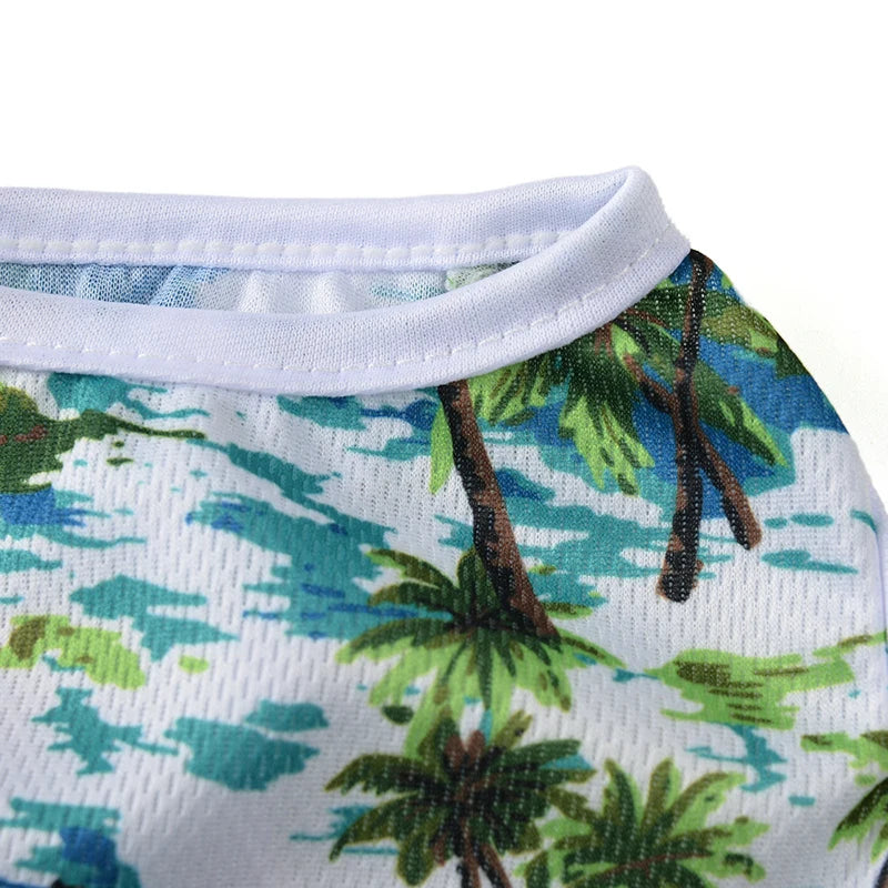 Summer Island Print Vest for Small Dogs and Cats
