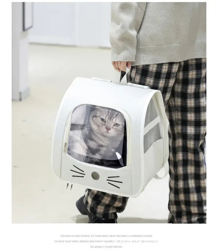 Breathable Cat Carrier Backpack for Travel and Transport