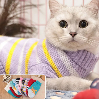 Winter Cat Sweater Vest for Sphynx and Small Cats