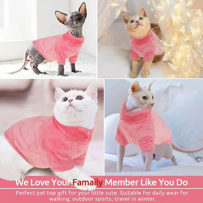 Warm Turtleneck Sweater for Sphynx Cats and Small Dogs