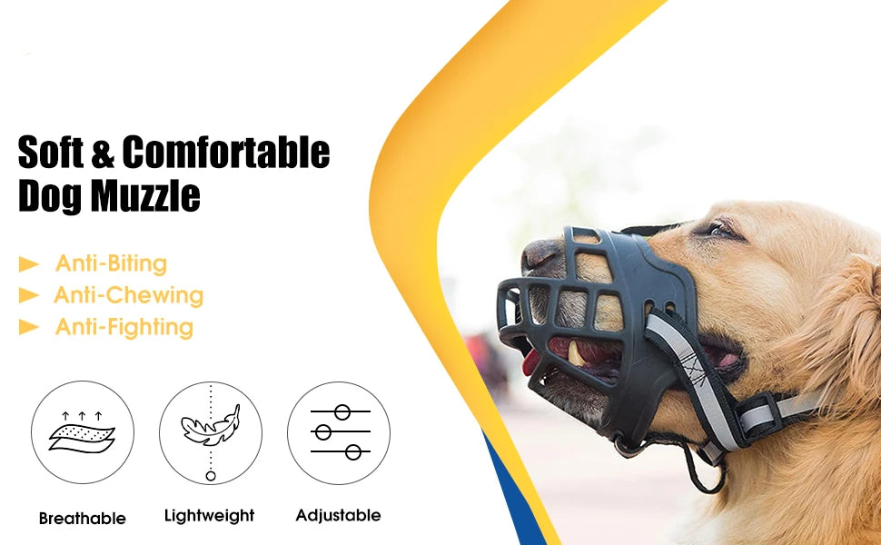 Breathable Dog Muzzle for Barking and Biting Prevention