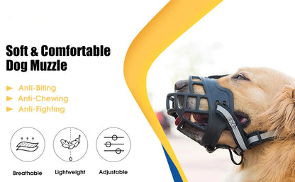 Breathable Dog Muzzle for Barking and Biting Prevention