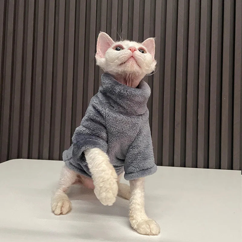 Warm Turtleneck Sweater for Sphynx Cats and Small Dogs