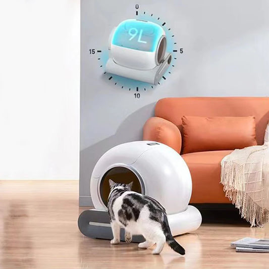 Self-Cleaning 65L Enclosed Cat Litter Box for Large Cats