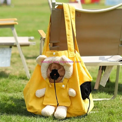Ventilated Pet Carrier Bag for Dogs and Cats - Travel Shoulder Bag
