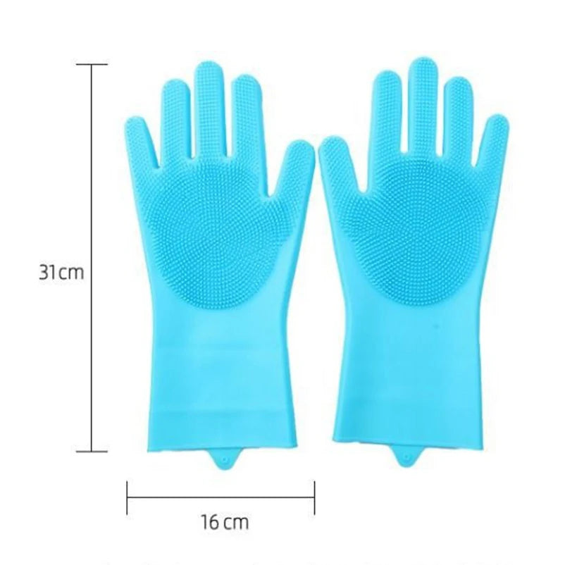 Silicone Bath Gloves and Scrub Brush for Dogs