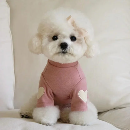 Winter Hoodie for Dogs and Cats with Love Bear Design